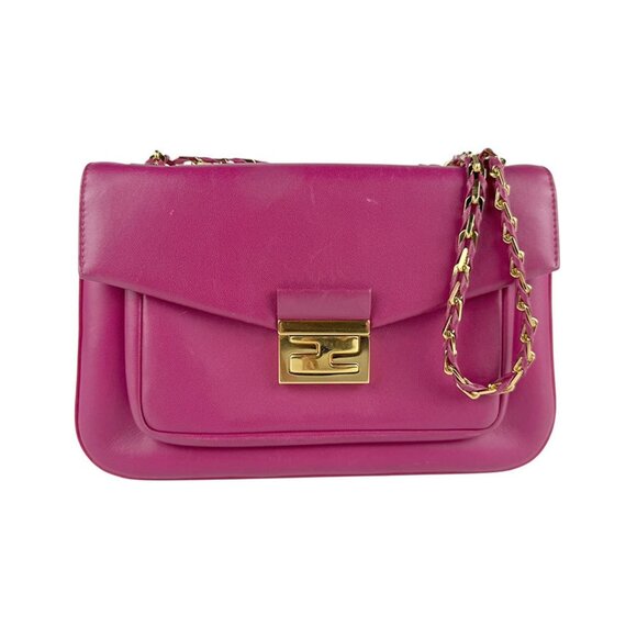 FENDI Gold Leather Shoulder Bag - Picture 1 of 5